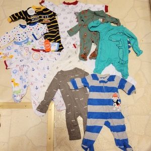 Newborn 11 Romper Lot